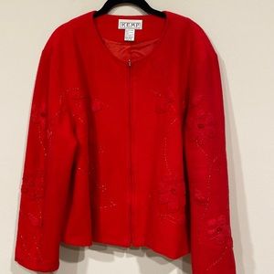 Kemp collection, red fleece jacket